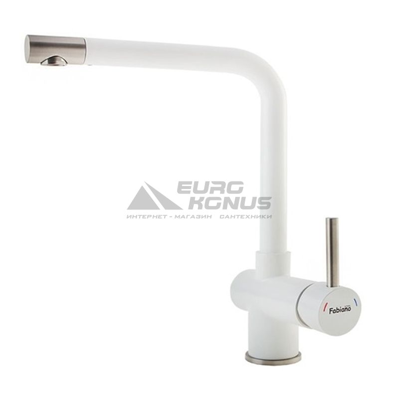 FABIANO Смеситель для кухни однорычажный FKM 45 SS Alpine White (8232.401.0222)